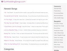 Tablet Screenshot of ourweddingsongs.com